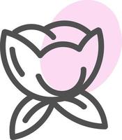 Pink flower head, illustration, vector on white background.