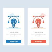 Bulb Education Idea Educate  Blue and Red Download and Buy Now web Widget Card Template vector