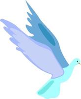 Bird flying, illustration, vector on white background.