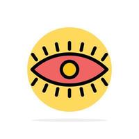 Eye Eyes Watch Design Abstract Circle Background Flat color Icon vector