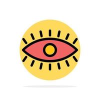 Eye Eyes Watch Design Abstract Circle Background Flat color Icon vector