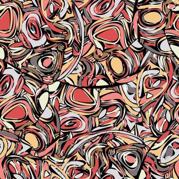 Red vector doodle pattern