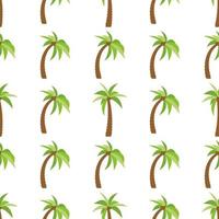 Seamless Pattern with palm trees. Colorful summer background. Vector illustration