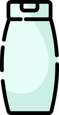 Bathroom shampoo, illustration, vector on a white background.
