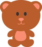 Teddy bear, illustration, vector, on a white background. vector