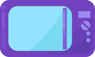 Purple microwave, illustration, vector on white background.