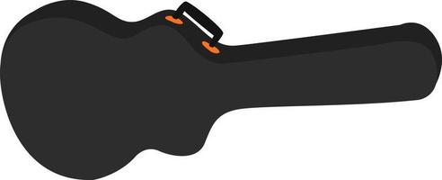 Guitar case, illustration, vector on white background.