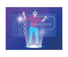 Virtual reality using technology vector