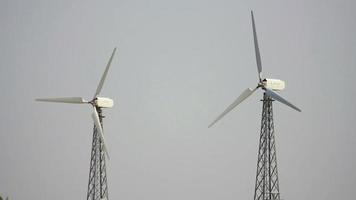 wind turbines spinning in the wind video