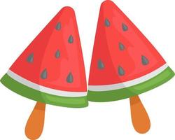 Watermelon ice cream, illustration, vector on white background