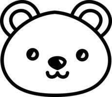 Baby bear, illustration, on a white background. vector