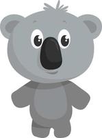 Toy koala, illustration, vector on white background