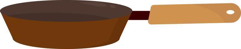 Brown pan, illustration, vector on white background.