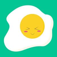 Cute egg, illustration, vector on white background.