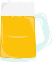 Beer, illustration, vector on white background.