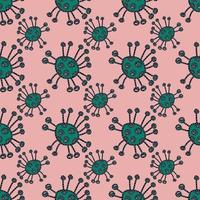 Virus pattern, illustration, vector on white background