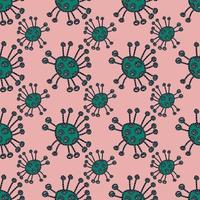 Virus pattern, illustration, vector on white background