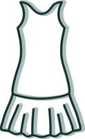 Peplum dress, illustration, on a white background. vector