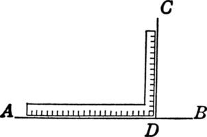 Right Angle Scale, vintage illustration. vector