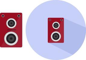 Brown speakers ,illustration, vector on white background.