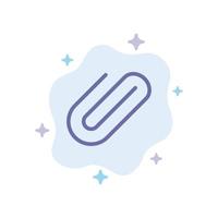 Attachment Attach Clip Add Blue Icon on Abstract Cloud Background vector