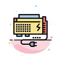 Apc Battery Computer Power Source Abstract Flat Color Icon Template vector