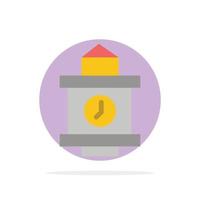 Train Time Station Abstract Circle Background Flat color Icon vector