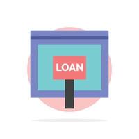 Credit Internet Loan Money Online Abstract Circle Background Flat color Icon vector