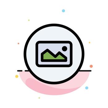 Image Photo Basic Ui Abstract Flat Color Icon Template vector