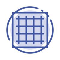 Grid Graph Drawing area software Blue Dotted Line Line Icon vector