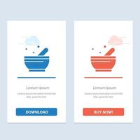 Bowl Soup Science  Blue and Red Download and Buy Now web Widget Card Template vector