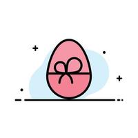 Egg Gift Easter Nature  Business Flat Line Filled Icon Vector Banner Template