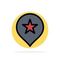 Location Stare Navigation Abstract Circle Background Flat color Icon vector