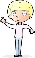 Cartoon blonde man vector