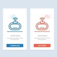 Device Security Wifi Signal  Blue and Red Download and Buy Now web Widget Card Template vector