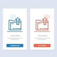 Folder Document File Storage  Blue and Red Download and Buy Now web Widget Card Template vector