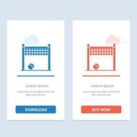 Game Goalpost Net Volleyball  Blue and Red Download and Buy Now web Widget Card Template vector