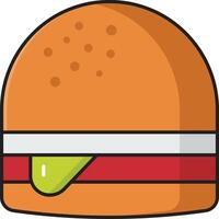 ilustración de vector de hamburguesa en un fondo. símbolos de calidad premium. iconos vectoriales para concepto y diseño gráfico.