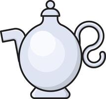 teapot vector illustration on a background.Premium quality symbols.vector icons for concept and graphic design.