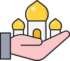 pray hand vector illustration on a background.Premium quality symbols.vector icons for concept and graphic design.