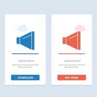 Sound Speaker Volume  Blue and Red Download and Buy Now web Widget Card Template vector