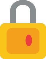 Lock School Study  Flat Color Icon Vector icon banner Template