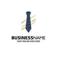 Tie Business Dress Fashion Interview Business Logo Template Flat Color vector