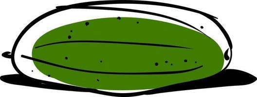 Cucumber drawing, illustration, vector on white background.