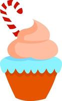 Small cake, illustration, vector on white background.