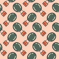 Green air balloon ,seamless pattern on pink background. vector