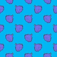 Purple pitay , seamless pattern on a blue background. vector