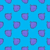 Purple pitay , seamless pattern on a blue background. vector