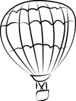 Balloon drawing, illustration, vector on white background.