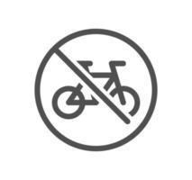 Bicycle and transportation icon outline and linear vector. vector